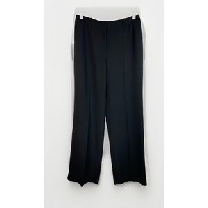 Lafayette 148 New York GATES Women's 6 Black Lined Wide Leg Dress Pants